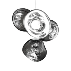 Lámpara de araña LED Melt Chandelier de Tom Dixon, color cromo