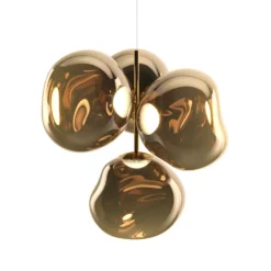 lámpara de araña LED Melt Chandelier de Tom Dixon, color bronce