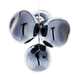 Lámpara de araña LED Melt Chandelier de Tom Dixon, gris humo