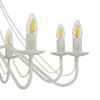 Lámpara de araña Malbo, blanca, metal, 8 luces, E14