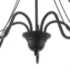 Lámpara de araña Malbo de 5 luces en negro