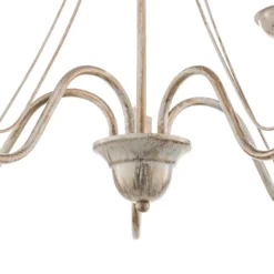 Lámpara de araña Malbo de 5 luces en blanco