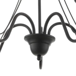 Lámpara de araña Malbo de 5 luces en negro