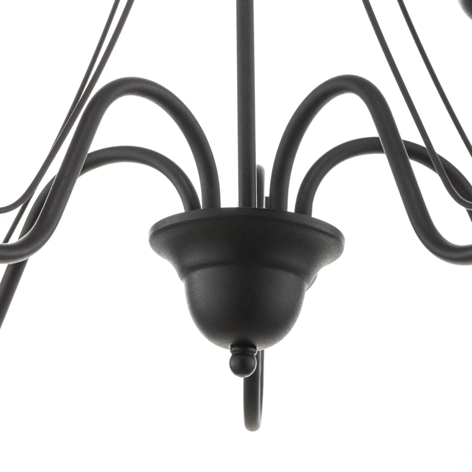 Lámpara de araña Malbo de 5 luces en negro