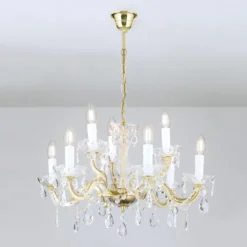 Lámpara de araña Marie Claire de cristal con 9 luces