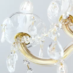 Lámpara de araña Marie Claire de cristal con 9 luces