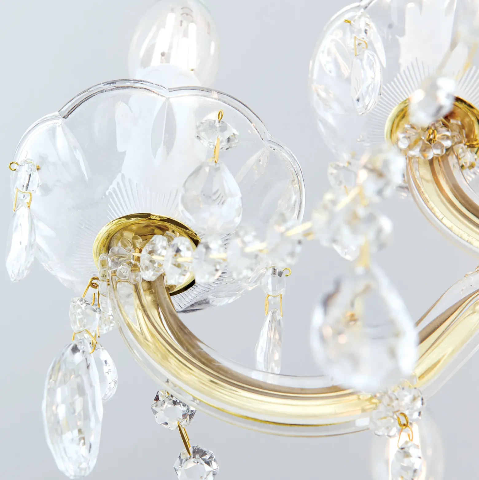Lámpara de araña Marie Claire de cristal con 9 luces