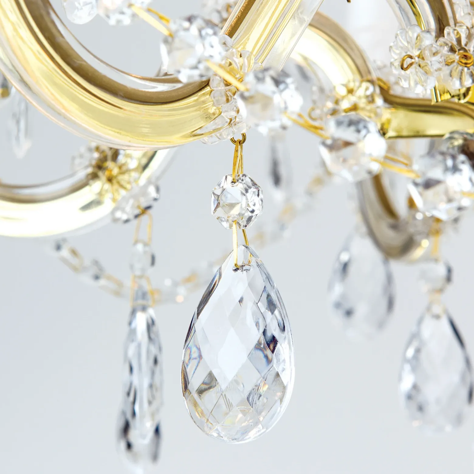 Lámpara de araña Marie Claire de cristal con 9 luces
