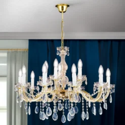 Lámpara de araña Marie Claire de cristal con 15 luces