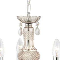 Lámpara de araña Marie Therese, marrón, 5 luces