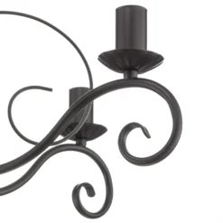 Lámpara de araña Mauro, negra, 5 luces, Ø 62 cm, metal, E14