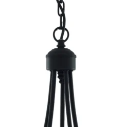 Lámpara de araña Maypole mate-negro, 5 luces