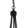 Lámpara de araña Maypole mate-negro, 5 luces