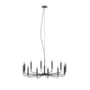 Lámpara de araña ORTO B, negro, metal, Ø 103 cm, 12 luces