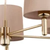 Lámpara de araña Polo, 5 luces, beige/latón oscuro