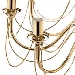Lámpara de araña Retro de 8 brazos, oro