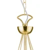 Lámpara de araña retro, 16 luces, dorada