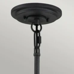Lámpara de araña Silas, negro, 6 luces, Ø72,3cm