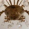 Lámpara de araña Teresa, bronce, cristal, Ø 70 cm, 8 luces