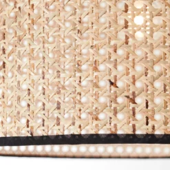 Lámpara de arco Wiley con ratán