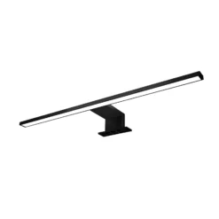 Lámpara de espejo LED Bill, 60 cm de ancho, negro, metal, 4000 K