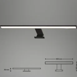 Lámpara de espejo LED Dun Brilo, IP44, ancho 60 cm