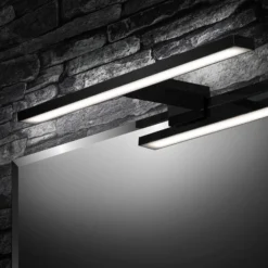 Lámpara de espejo LED Dun Brilo, IP44, ancho 30 cm