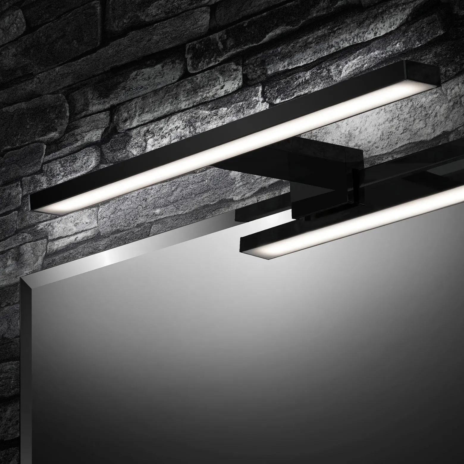 Lámpara de espejo LED Dun Brilo, IP44, ancho 30 cm