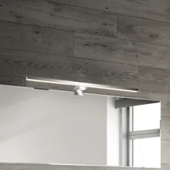 Lámpara de espejo LED Dun 2 en 1, cromada, IP44, longitud 50 cm