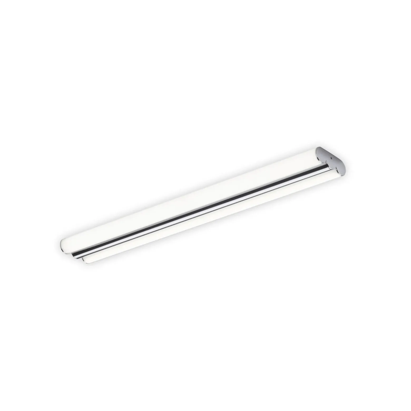Lámpara de espejo LED Helestra LOOM, longitud 60 cm, cromado, IP44
