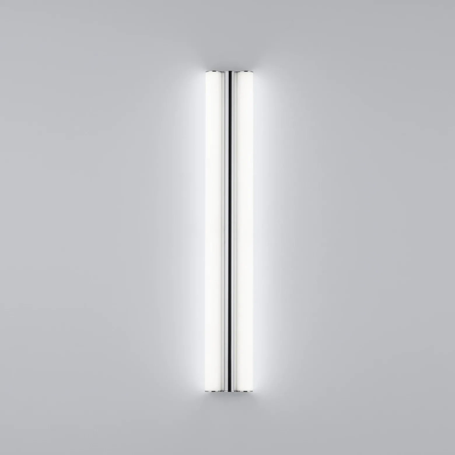 Lámpara de espejo LED Helestra LOOM, longitud 60 cm, cromado, IP44