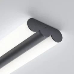 Lámpara de espejo LED Helestra LOOM, longitud 90 cm, negro, IP44