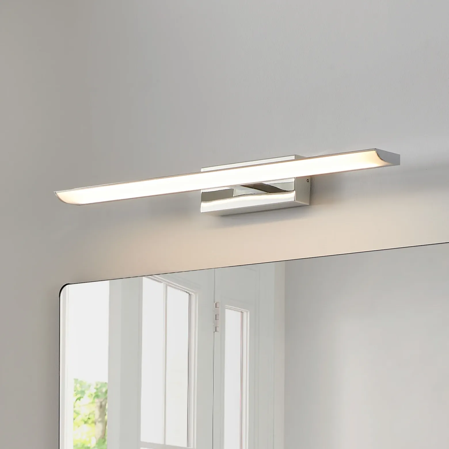 Lámpara de espejo LED inteligente EGLO connect Tabiano-Z, 60,5 cm, cromada