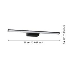 Lámpara de espejo LED inteligente EGLO connect Regello-Z, negro