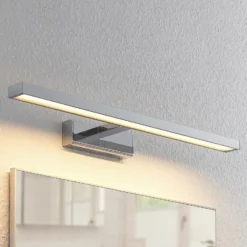Lámpara de espejo LED Jukka de Lindby, 60 cm, cromo, metal, IP44
