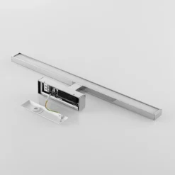 Lámpara de espejo LED Jukka de Lindby, 60 cm, cromo, metal, IP44
