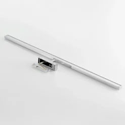 Lámpara de espejo LED Jukka de Lindby, 120 cm, cromo, metal, IP44
