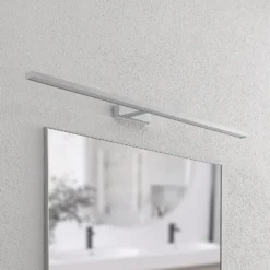 Lámpara de espejo LED Jukka de Lindby, 120 cm, cromo, metal, IP44