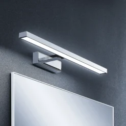Lámpara de espejo LED Jukka de Lindby, 60 cm, cromo, metal, IP44
