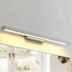 Lámpara de espejo LED Lindby Alenia, 60 cm, cromo, aluminio, IP44