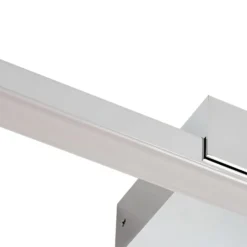 lámpara de espejo LED Lucande Kivana, cromada, metal, 120 cm, IP44