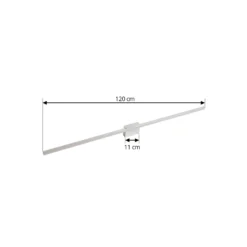 lámpara de espejo LED Lucande Kivana, cromada, metal, 120 cm, IP44