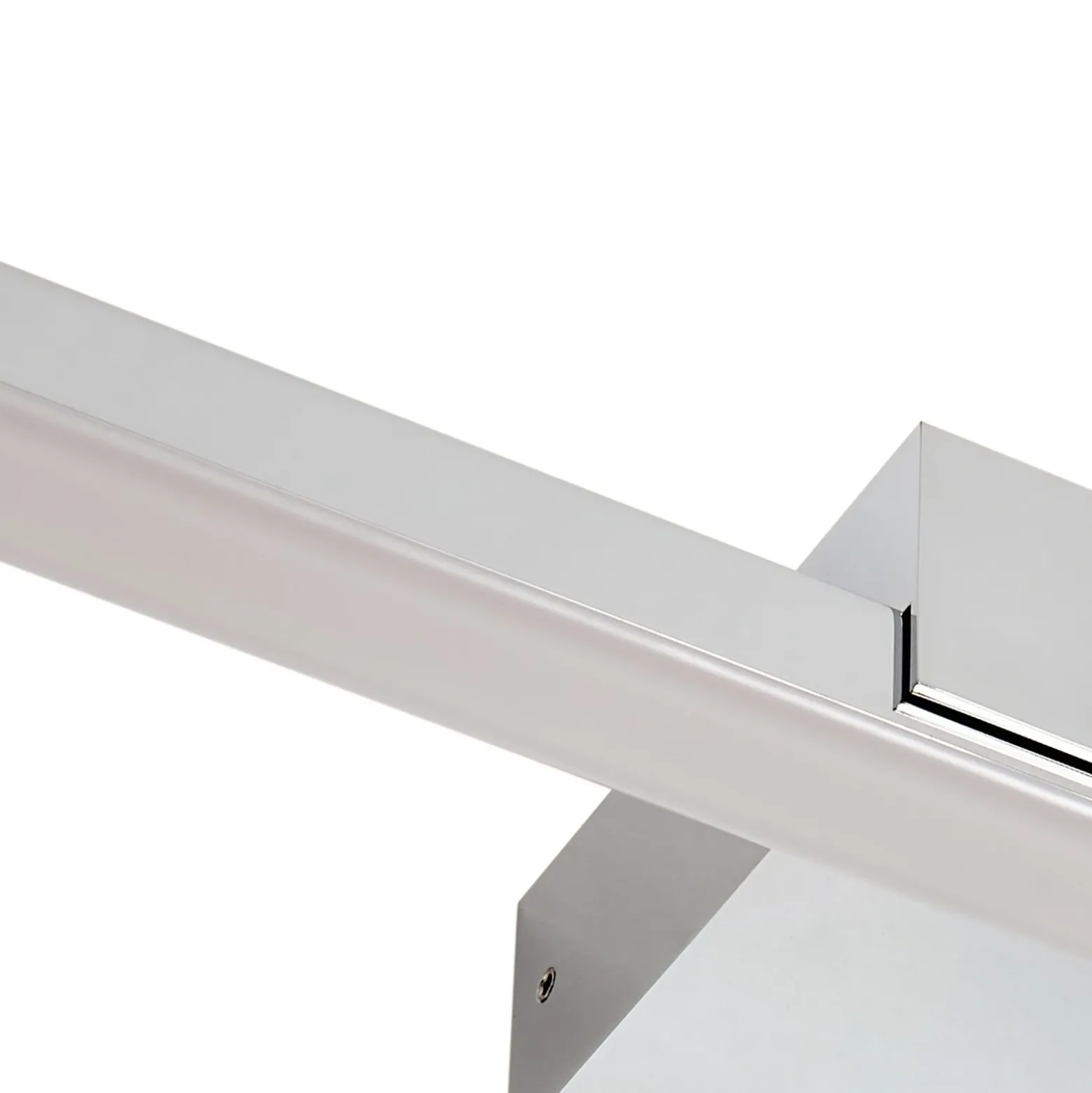 lámpara de espejo LED Lucande Kivana, cromada, metal, 120 cm, IP44