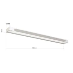 Lámpara de espejo LED Marilyn, blanco, 90 cm