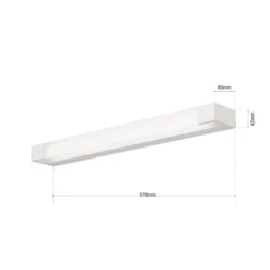 Lámpara de espejo LED Marilyn 57 cm blanco