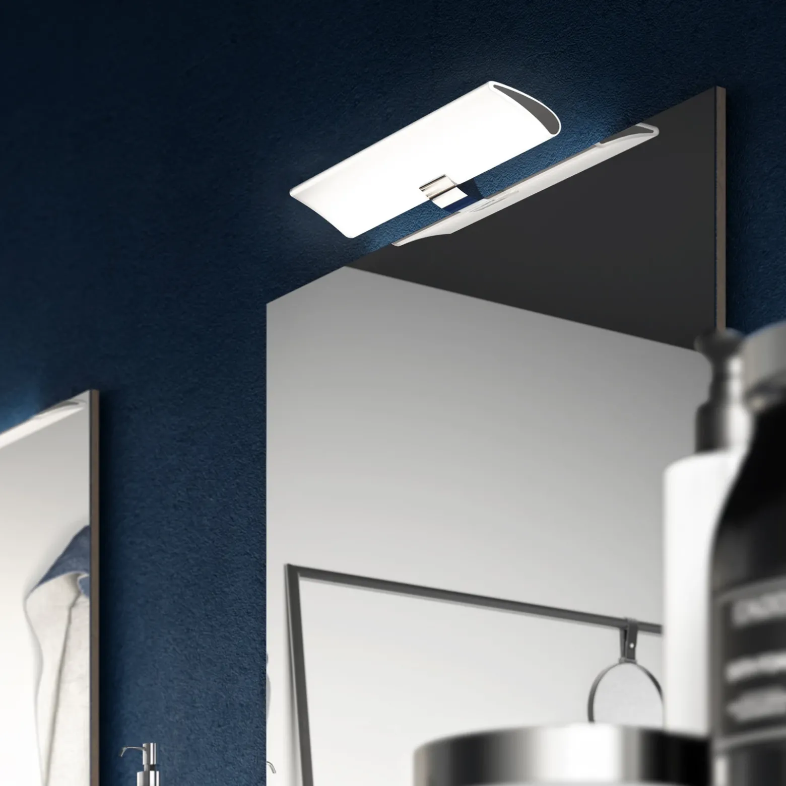 Lámpara de espejo LED Miracle en cromo, 30 cm