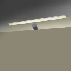 Lámpara de espejo LED Mira, 60 cm de ancho, cromada, metal, 4000 K