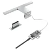 Lámpara de espejo LED Mira, 30 cm de ancho, cromada, metal, 4000 K