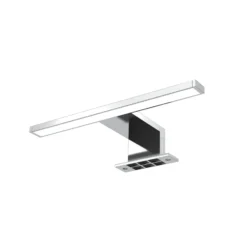 Lámpara de espejo LED Mira, 30 cm de ancho, cromada, metal, 4000 K