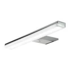 Lámpara de espejo LED Pandora, cromo, ancho 20,8 cm